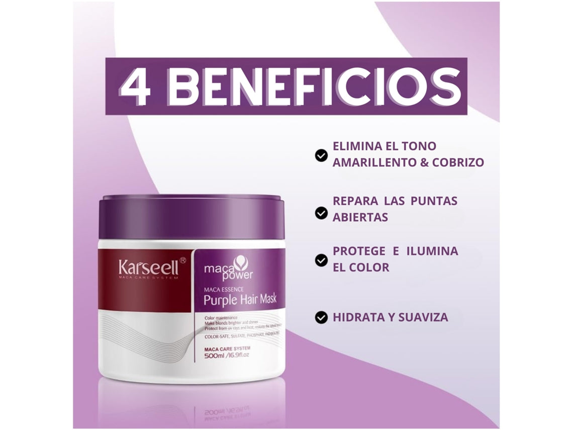 Mascarilla capilar morada Karseell